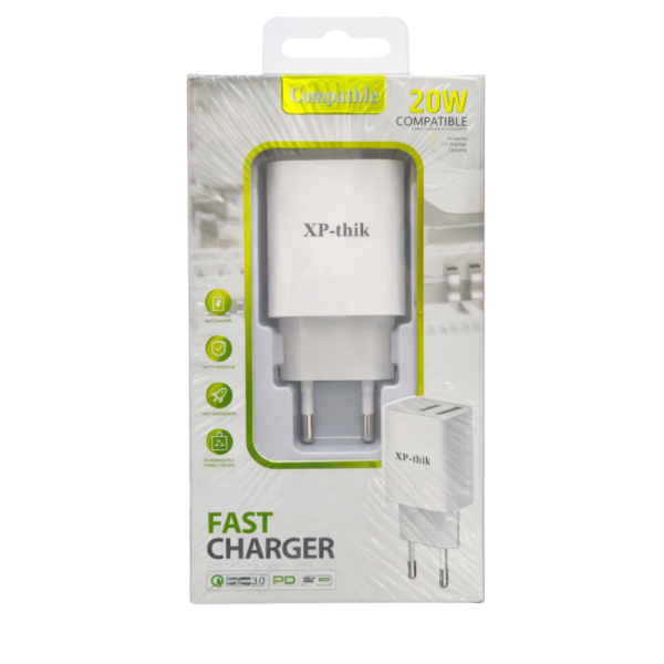 TÊTE DE CHARGEUR XP-THIK AC-W06 – 20W GaN DUAL PORT