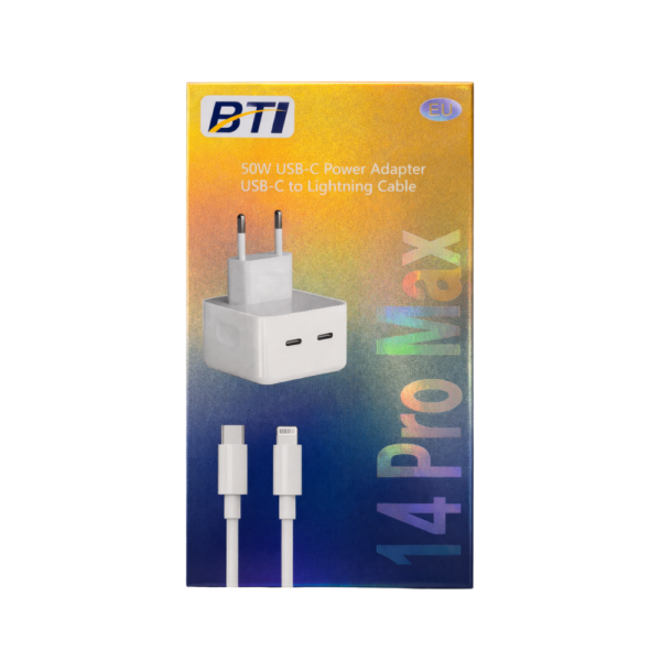 CHARGEUR COMPLET BTI 14PROMAX  2 PORTS  50W (QUALITE ORIGINALE ) FAST